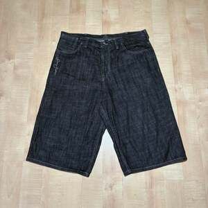 Sean John Vintage Baggy Dark Raw Denim Jorts